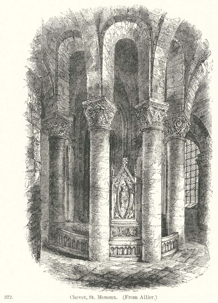 Chevet, St Menoux (gravure) - English School