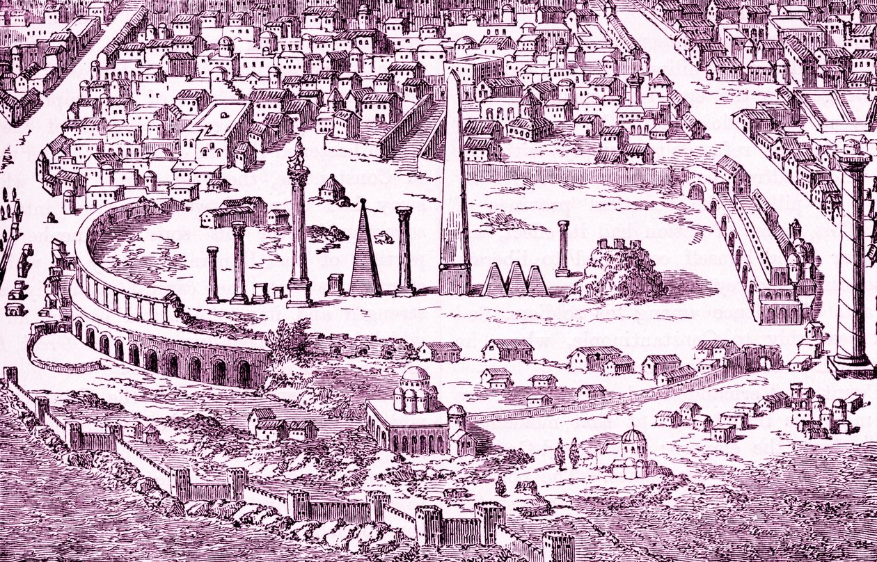 Cirque et hippodrome de Constantinople chrétienne, illustration de l