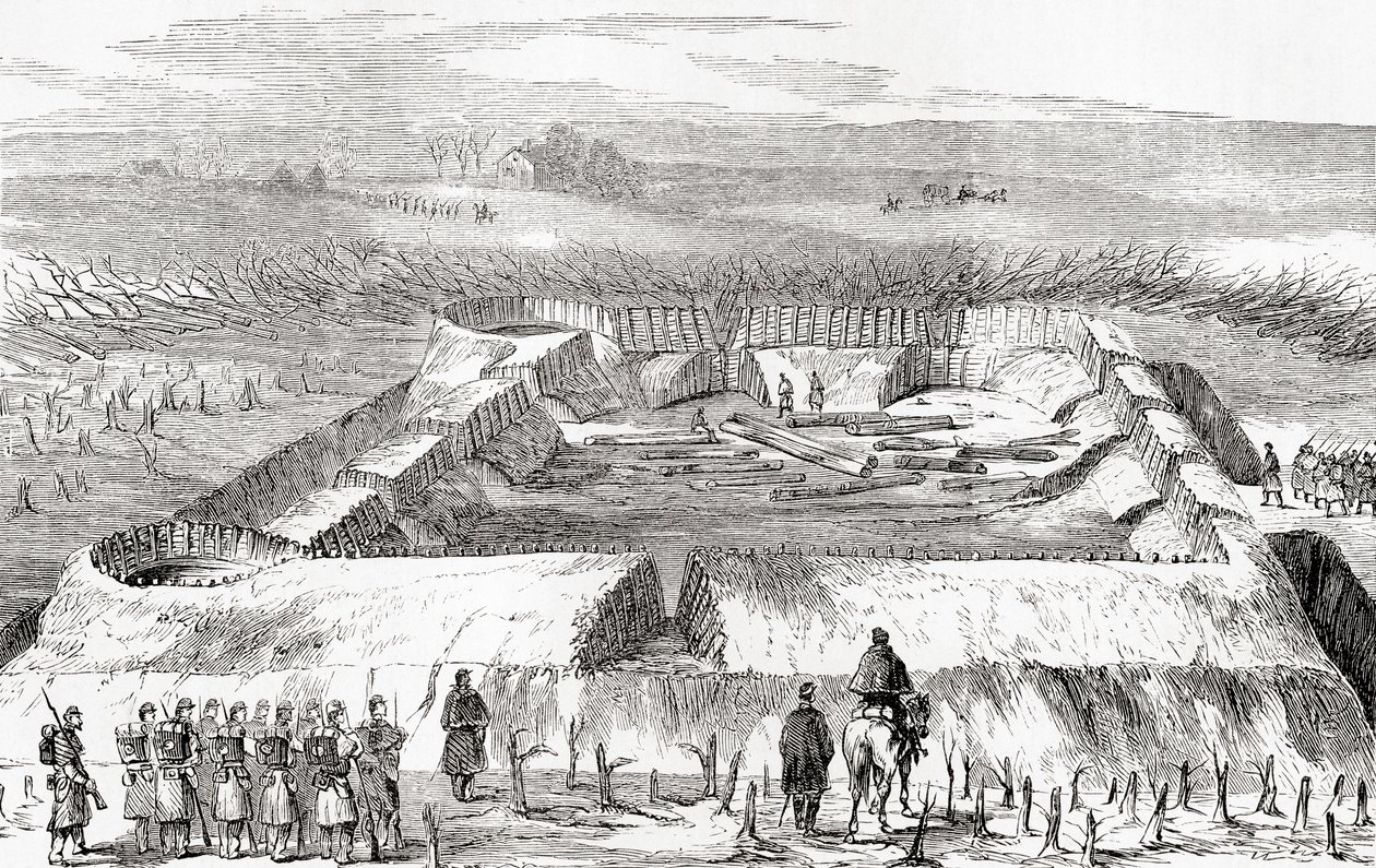 Fortifications confédérées au nord de Manassas Junction, de l