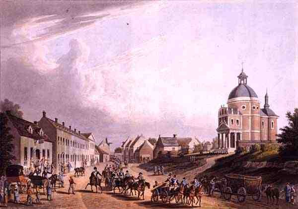 Transport des canons français du champ de bataille le 24 juillet 1815, à Waterloo, publié par R. Bowyer - English School