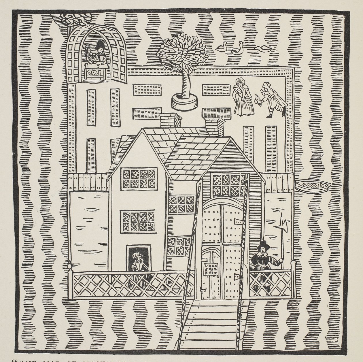 Copie de la carte de Mockbeggar Hall, avec sa situation dans le pays spacieux appelé n
