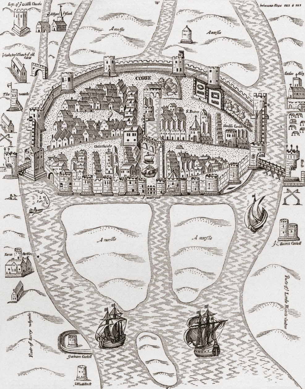 Cork, comté de Cork, Irlande en 1633, de 
