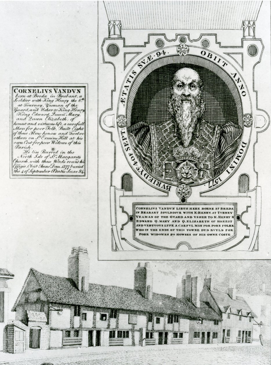 Cornelius Van Dun (1483-1577) Mémorial et Hospices, 1798 - English School