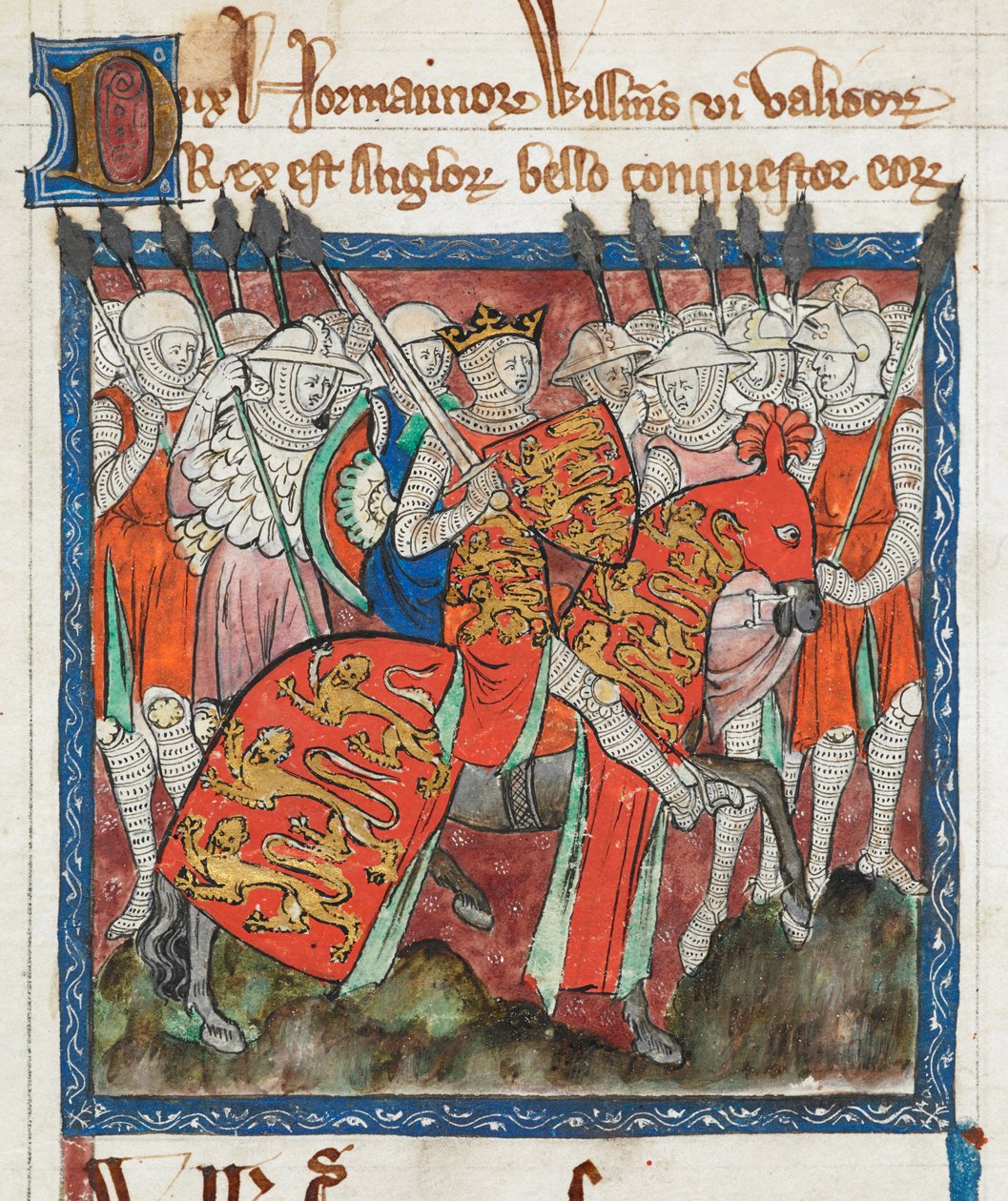 Guillaume le Conquérant chevauchant avec ses soldats, 