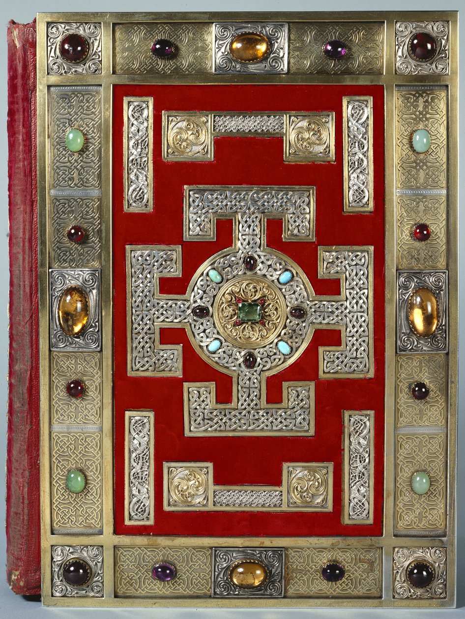 Reliure des Évangiles de Lindisfarne, reliée en 1853 - English School