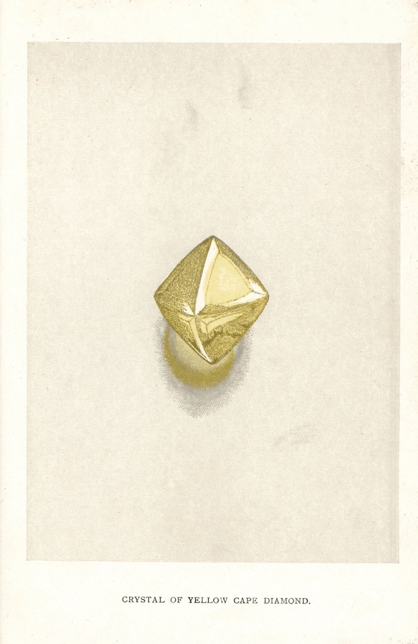 Cristal de diamant jaune du Cap, de 