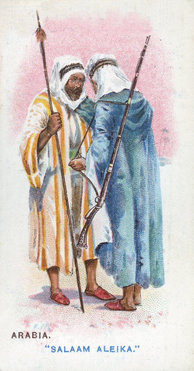 Salutation coutumière en Arabie, 1907 - English School