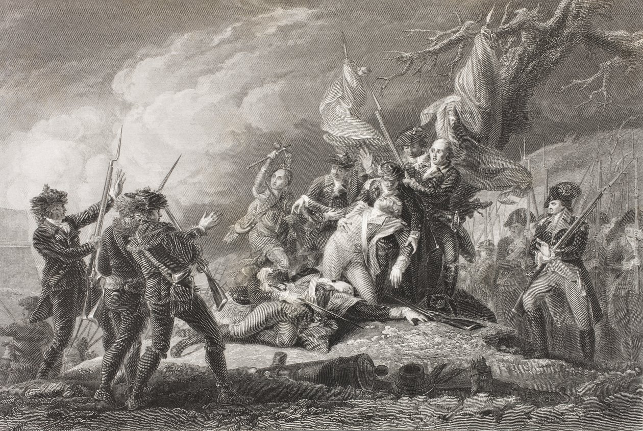 Mort du général Montgomery à la bataille de Québec, 1775, de 