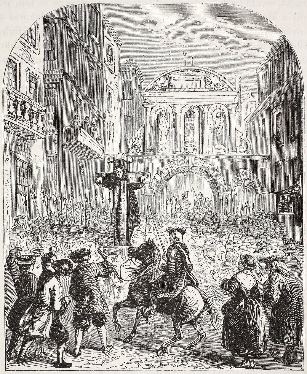 Defoe au pilori à Temple Bar - English School