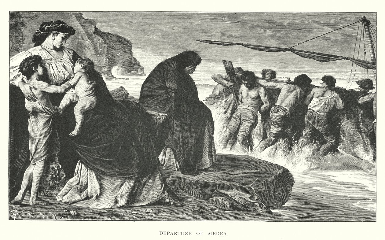 Départ de Médée (gravure) - English School
