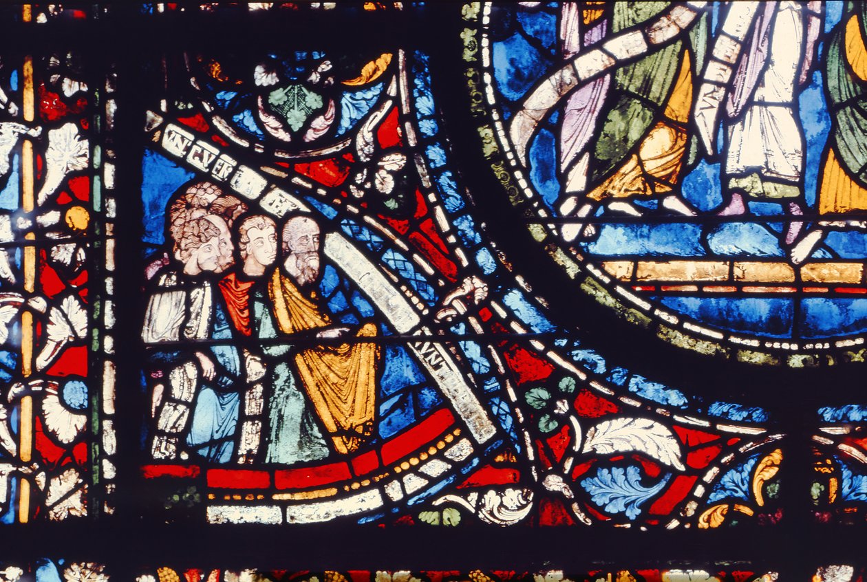 Détail de la fenêtre nord du chœur, fin du XIIe siècle - English School