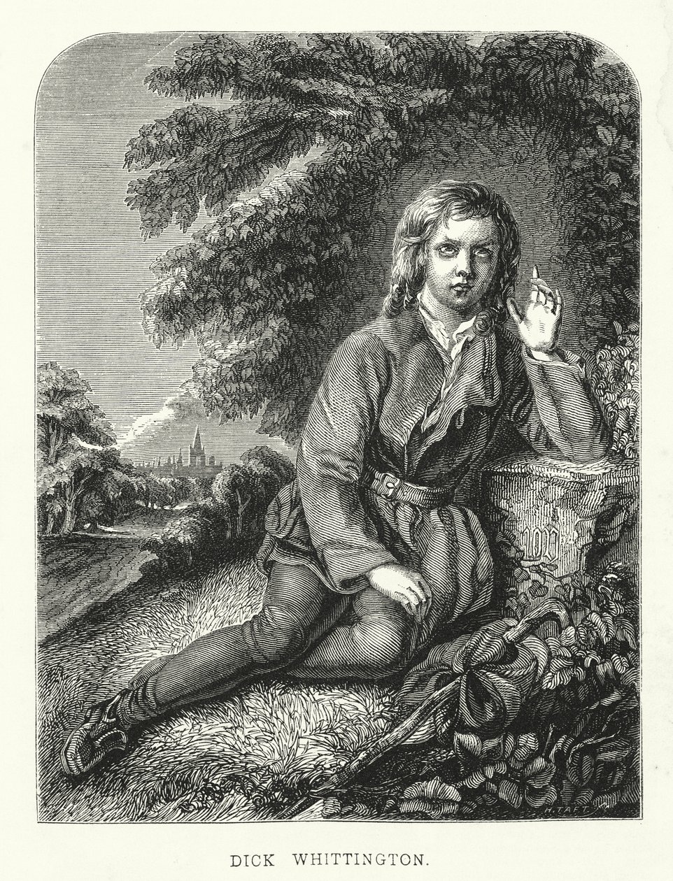 Dick Whittington (gravure) - English School