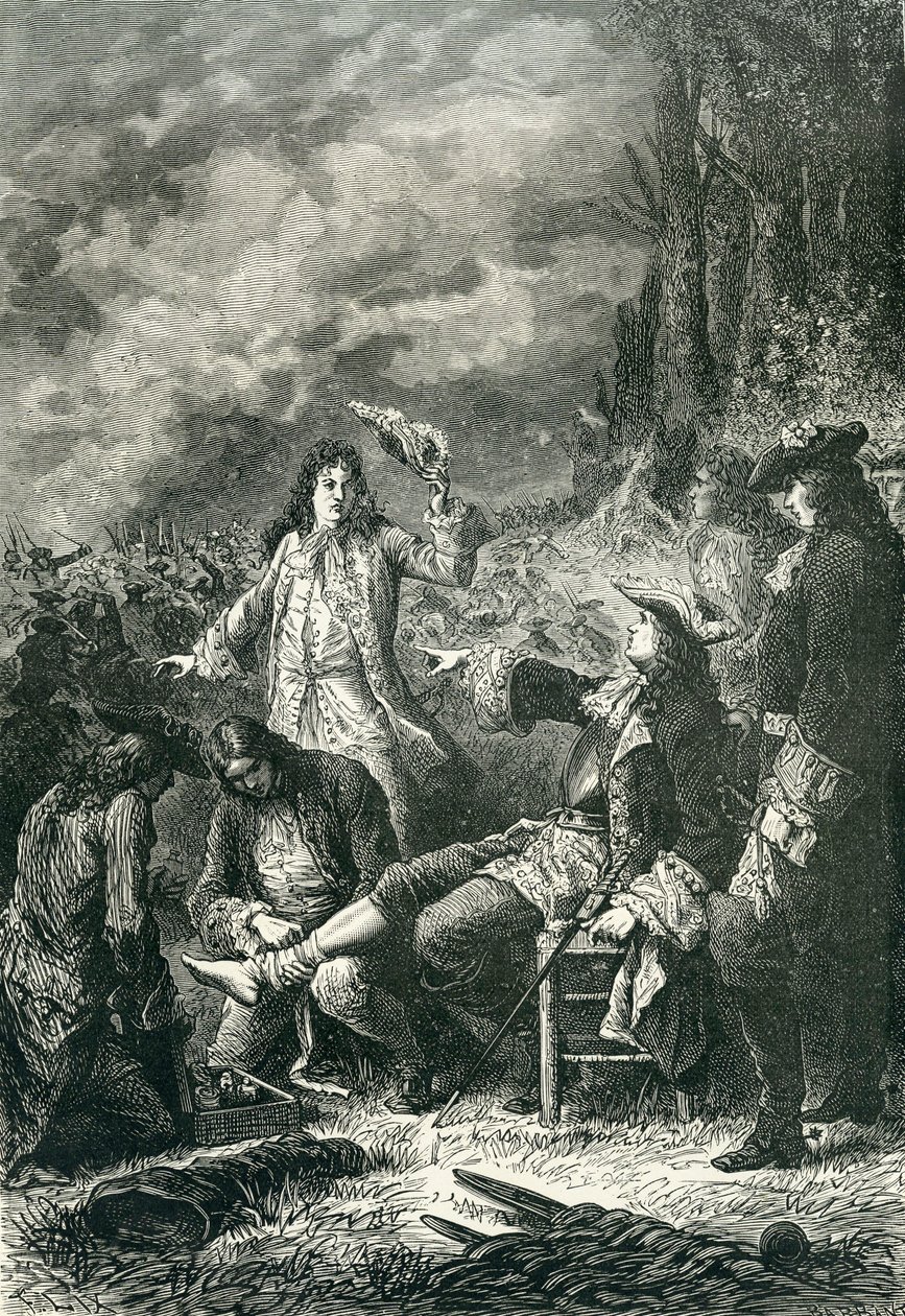 Edward Villiers blessé à la bataille de Newbury, 1643 - English School