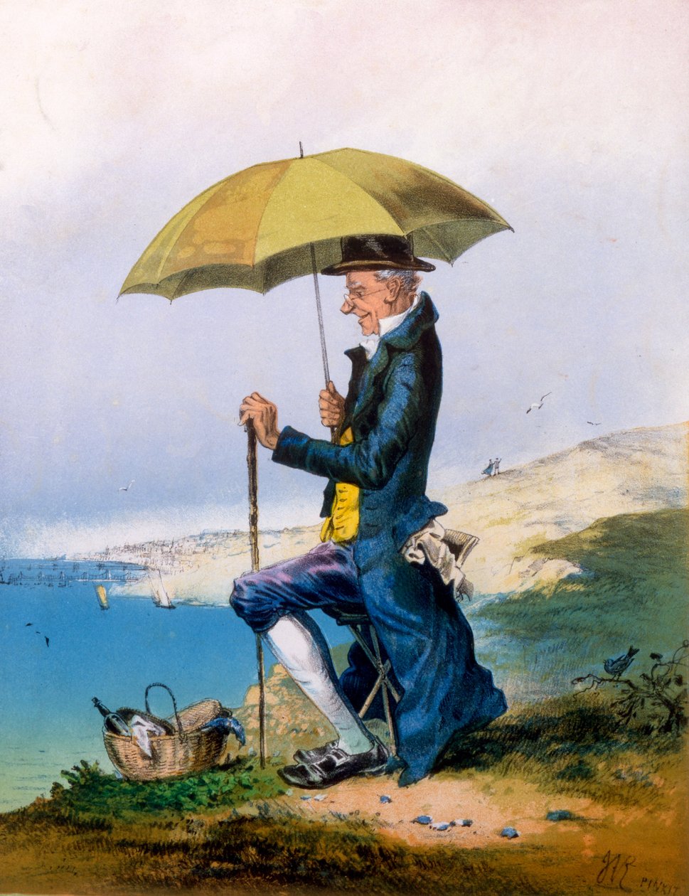 Huit heures au bord de la mer pour trois shillings, gravure par A. Concannen, 1873 - English School