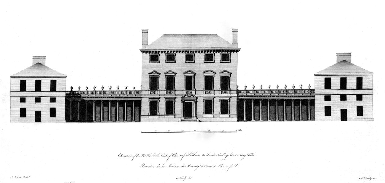 Élévation de la Maison du Très Honorable Comte de Chesterfield, 1767 - English School