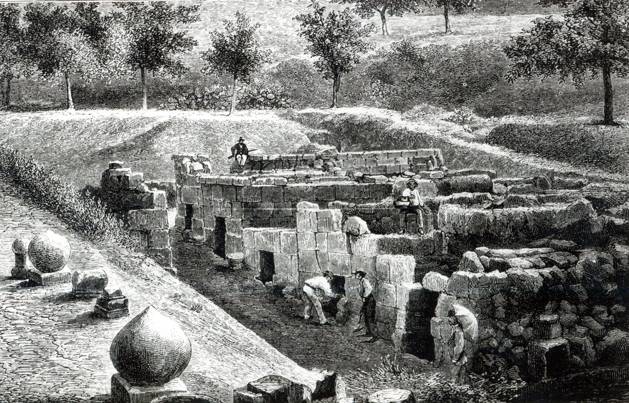 Tombes étrusques excavées par Signor Mancini à Orvieto - English School