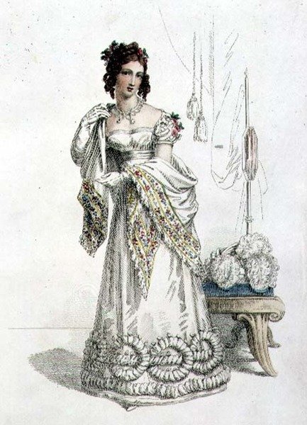 Robe de soirée, planche de mode de Ackermann