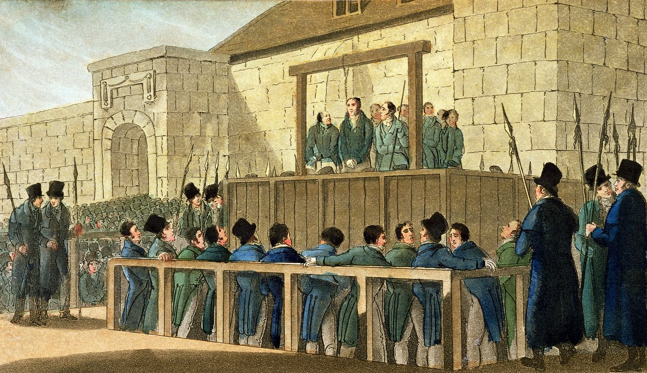 Exécution de John Thurtell (1794-1824) à la prison de Hertford en 1824 - English School