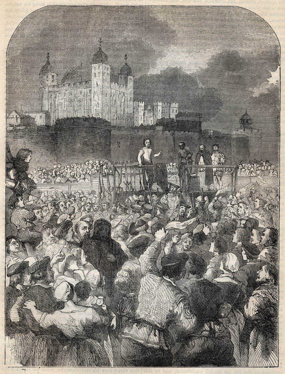 Exécution du Duc de Northumberland sur Tower Hill - 1553 (John Dudley) - English School