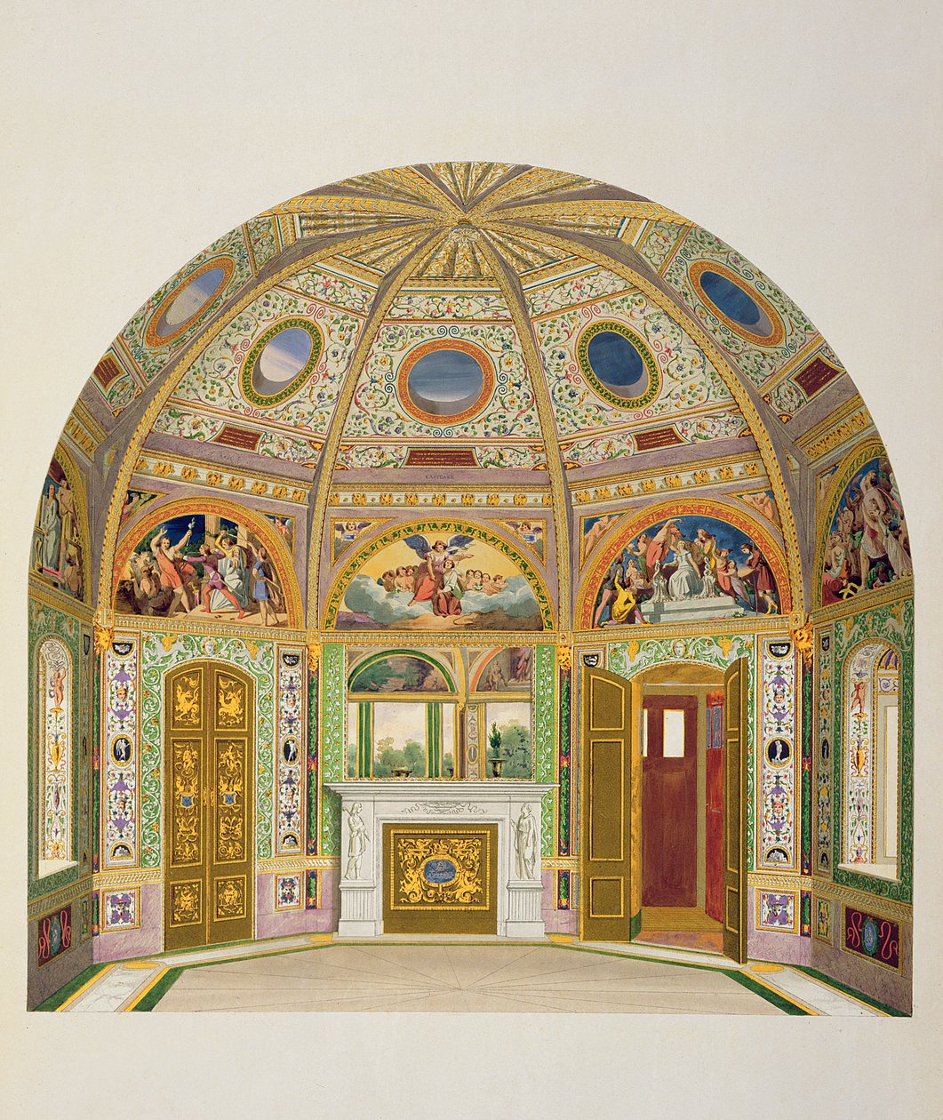 Décoration à fresque dans la maison d