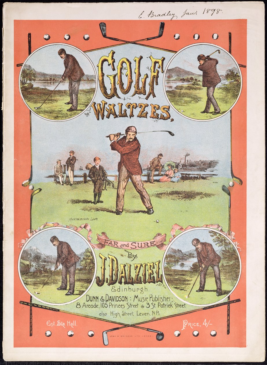 Couverture de la partition musicale pour Golf Waltzes par J. Dalziel - English School