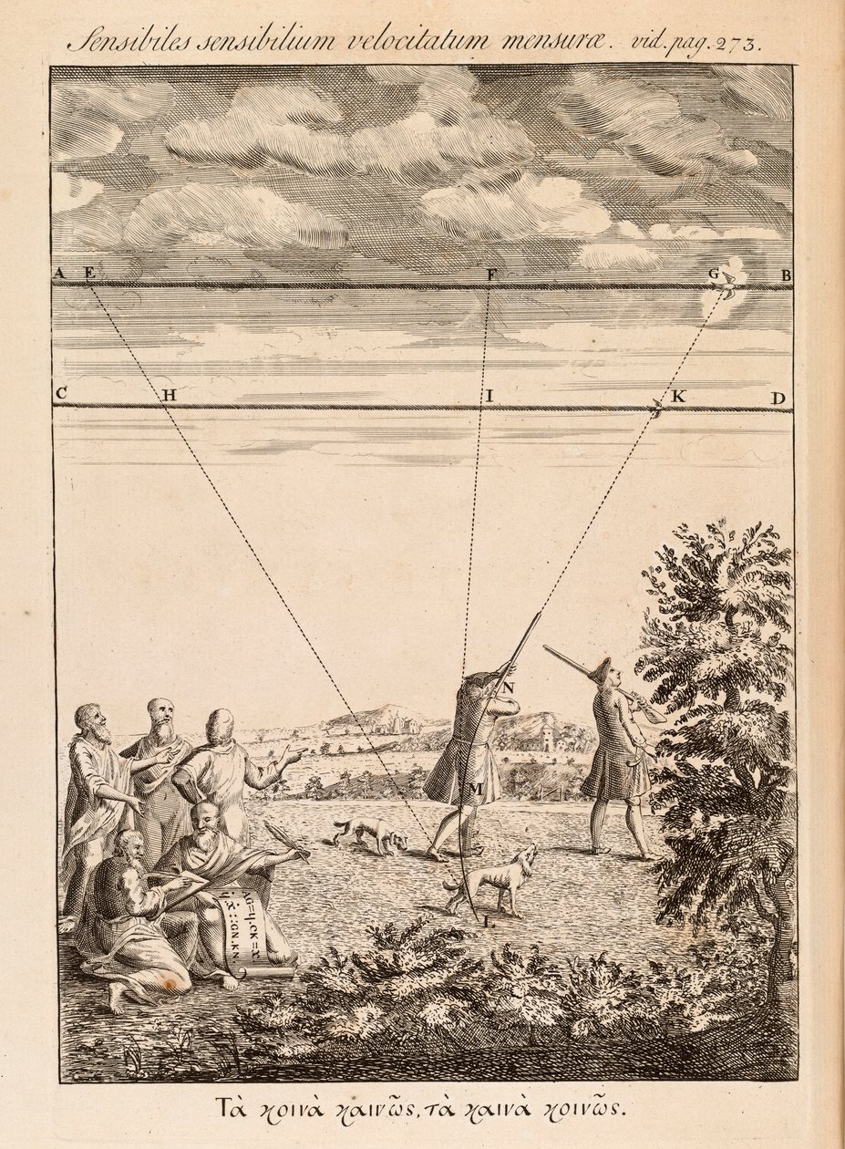 Frontispice de The Method of Fluxons and Infinite Series par Isaac Newton, Londres, 1736 - English School