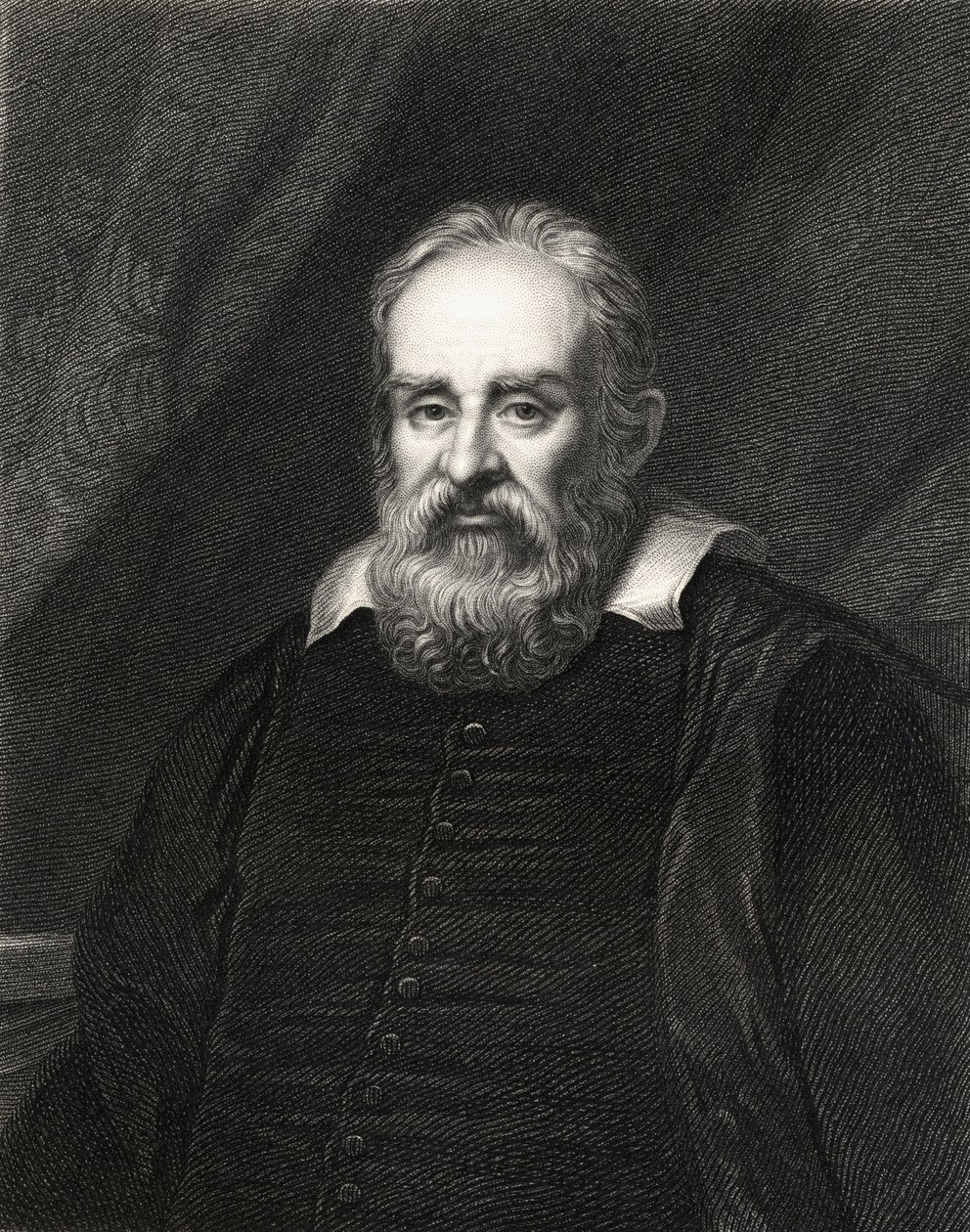 Galileo Galilei (1564-1642) de La Galerie des Portraits, publiée en 1833 - English School