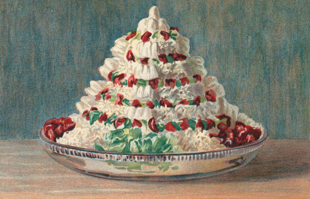 Gateau A La Ceylon (colour litho) - English School