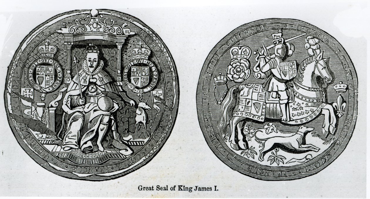 Grand Sceau de Jacques Ier (1566-1625) - English School