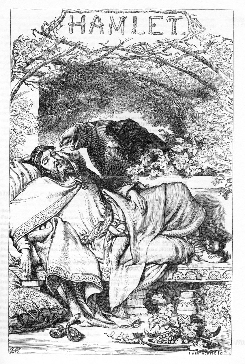 Hamlet - Illustration dans « Œuvres complètes de William Shakespeare » 1866 - Les illustrations et la forme générale de cette édition sont empruntées à Cassell