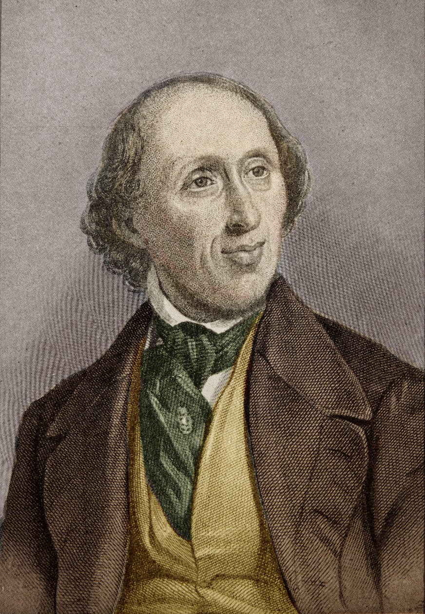 Hans Christian Andersen (1805-75) (coloration ultérieure) - English School