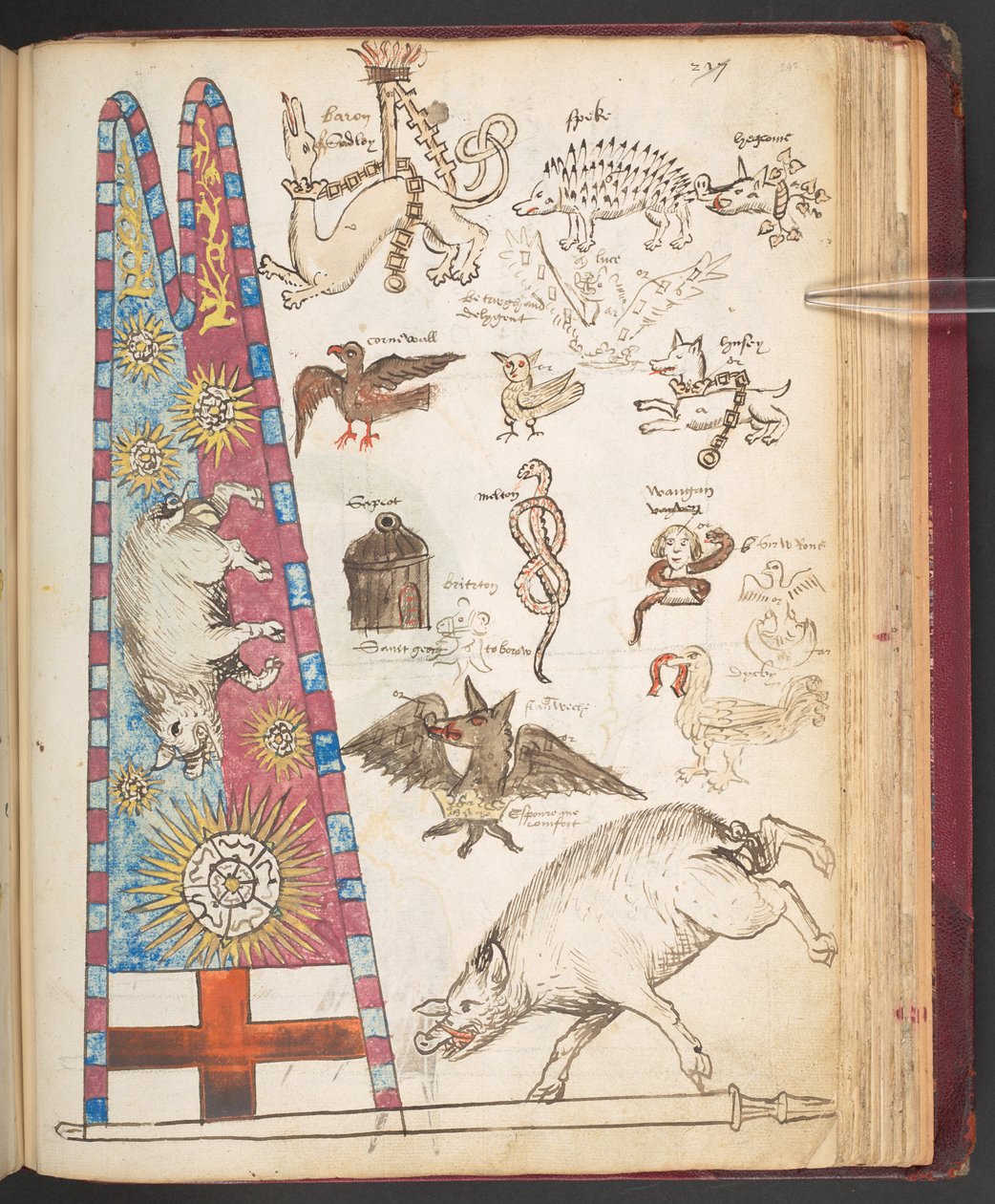 Bannière de Richard III à Bosworth, plus éclat de soleil yorkiste - English School