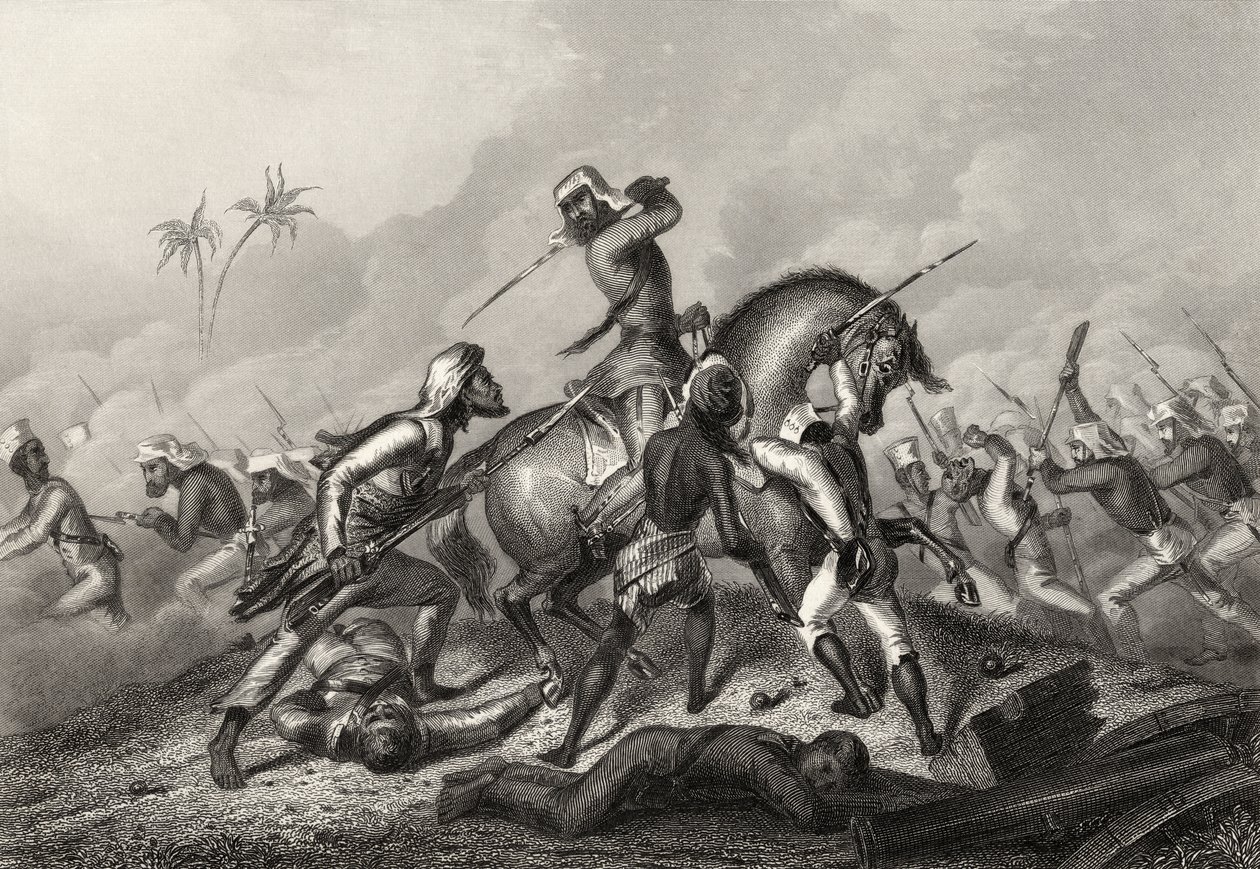 La colonne de Havelock attaquant les mutins devant Cawnpore, de 