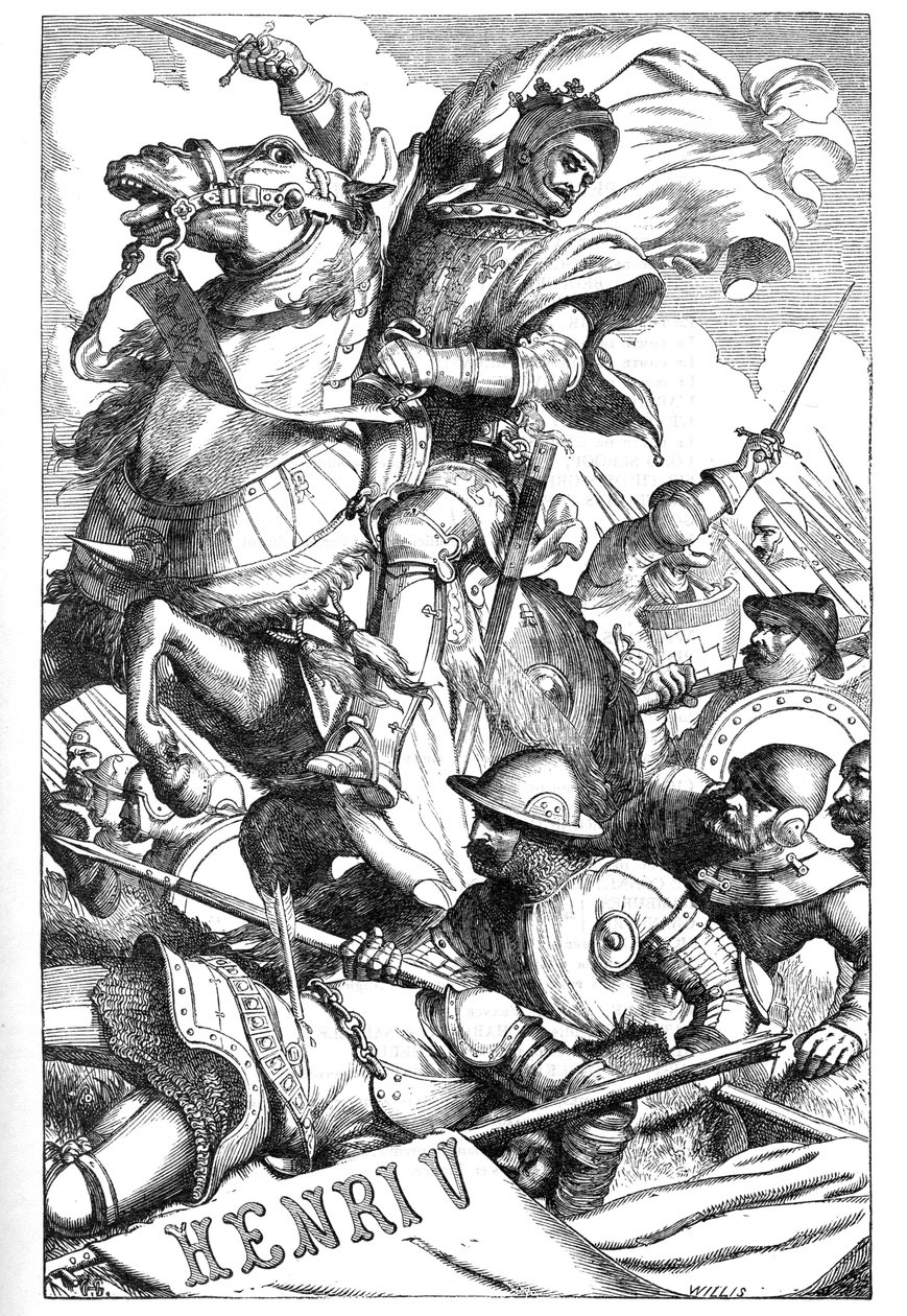Henry V - Illustration dans "Œuvres complètes de William Shakespeare" 1866 - English School