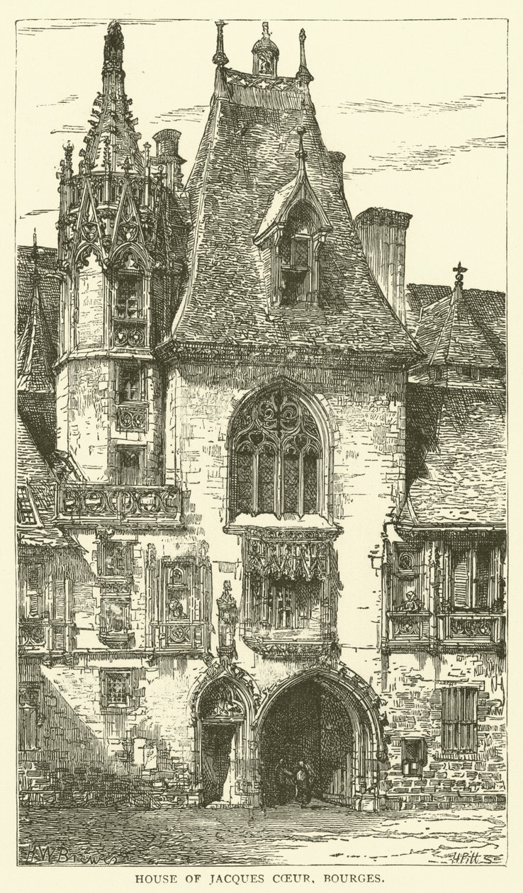 Maison de Jacques Cœur, Bourges (gravure) - English School
