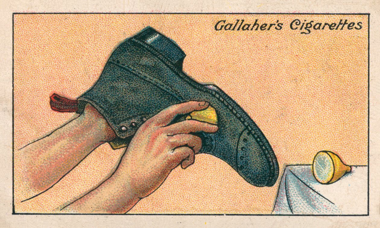 Comment nettoyer des bottes neuves (chromolitho) - English School