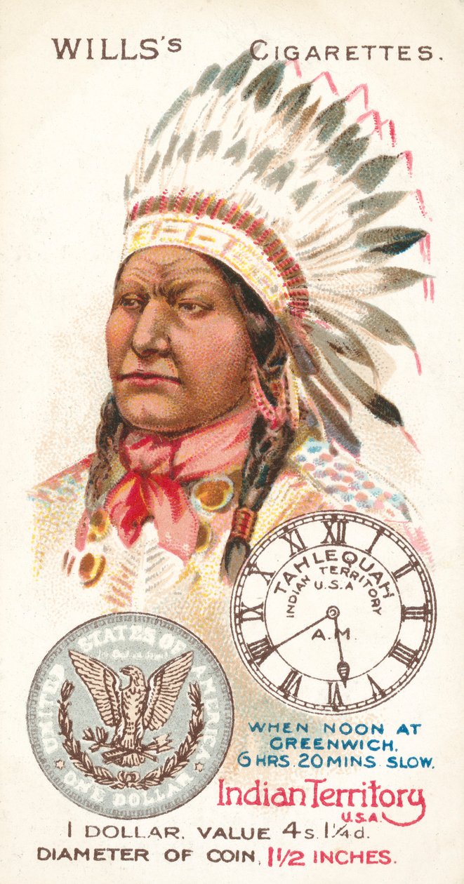 Territoire indien, États-Unis, Dollar (chromolitho) - English School