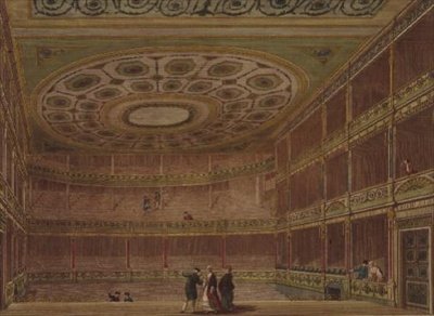 Intérieur du Théâtre Royal, Drury Lane, vu de la scène, modifié et décoré par Robert et James Adam - English School