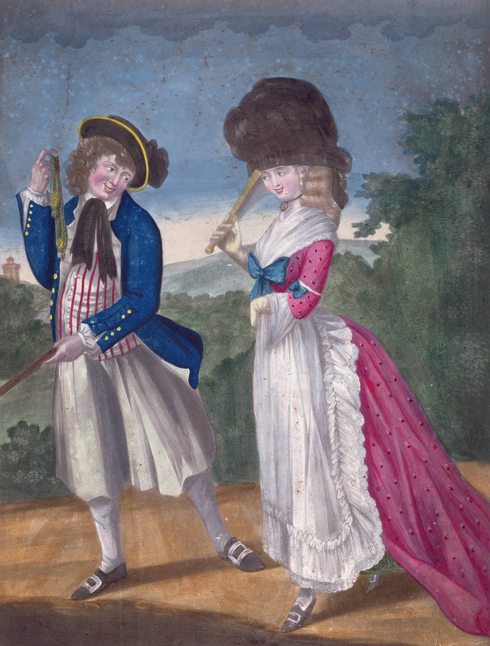 Jack Oakham lançant un signal pour un engagement, 1781 - English School