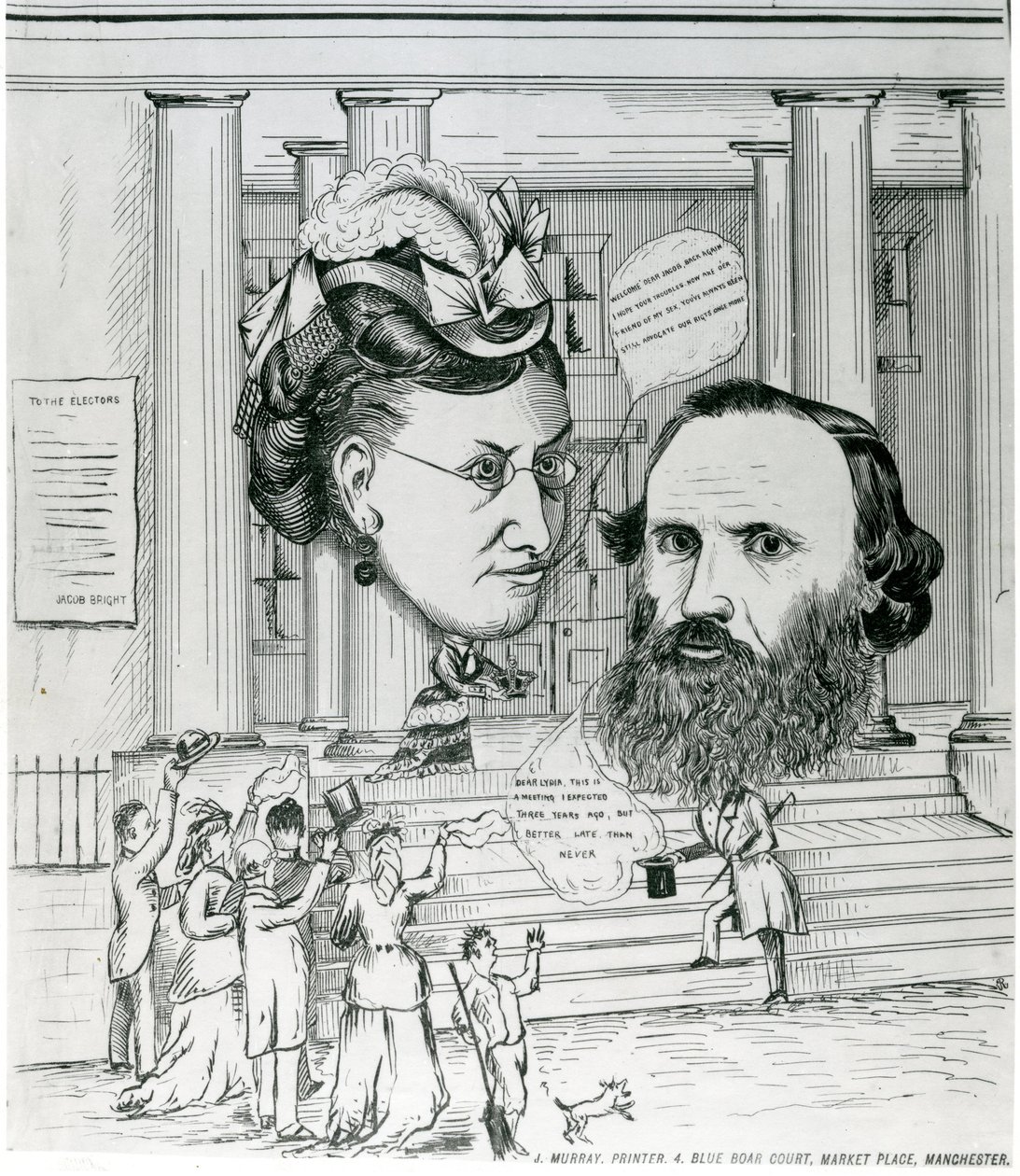 Retour de Jacob, rencontre de Jacob Bright et Lydia Becker, illustration de magazine - English School