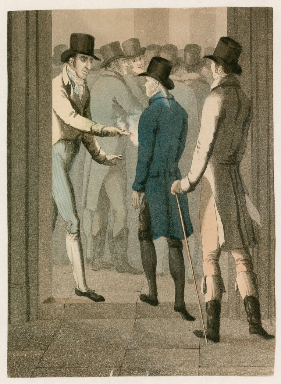 John Bellingham assassine le très honorable Spencer Perceval dans le hall de la Chambre des communes. - English School
