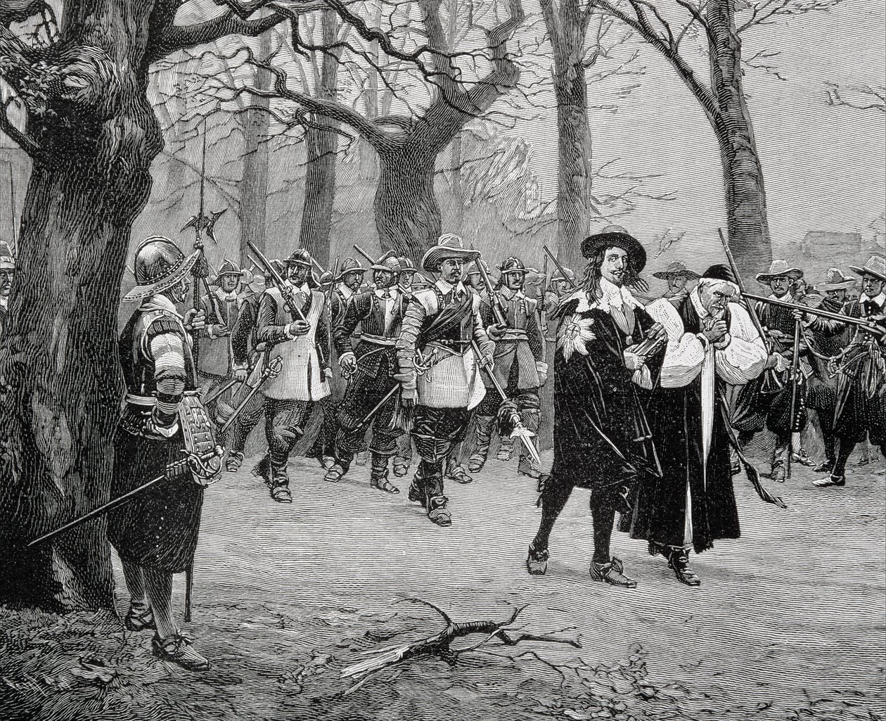Le roi Charles Ier (1600-49) en route vers son exécution - English School
