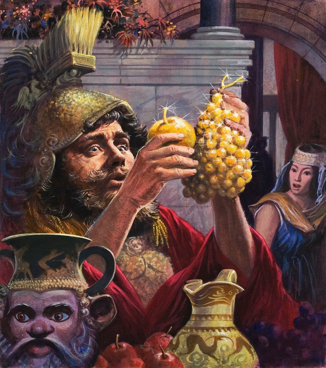 Le roi Midas (gouache sur papier) - English School