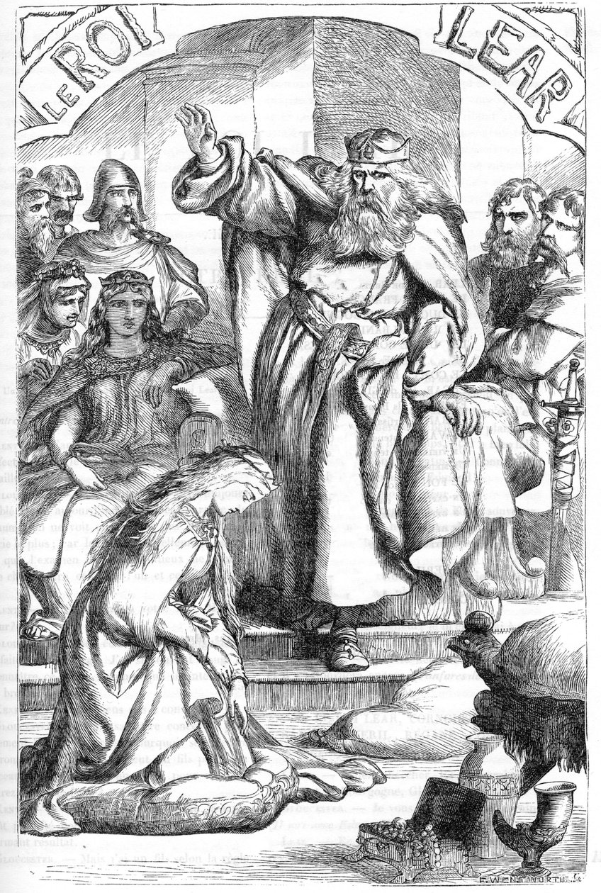 Le Roi Lear - Illustration dans « Œuvres complètes de William Shakespeare » 1866 - Les illustrations et la forme générale de cette édition sont empruntées au Shakespeare illustré de Cassell, publié à Londres - English School