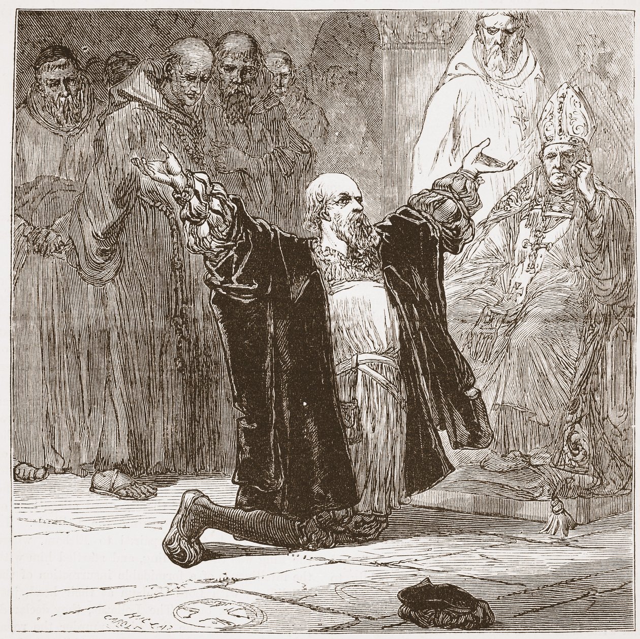 Lord Cobham devant les évêques, illustration de L