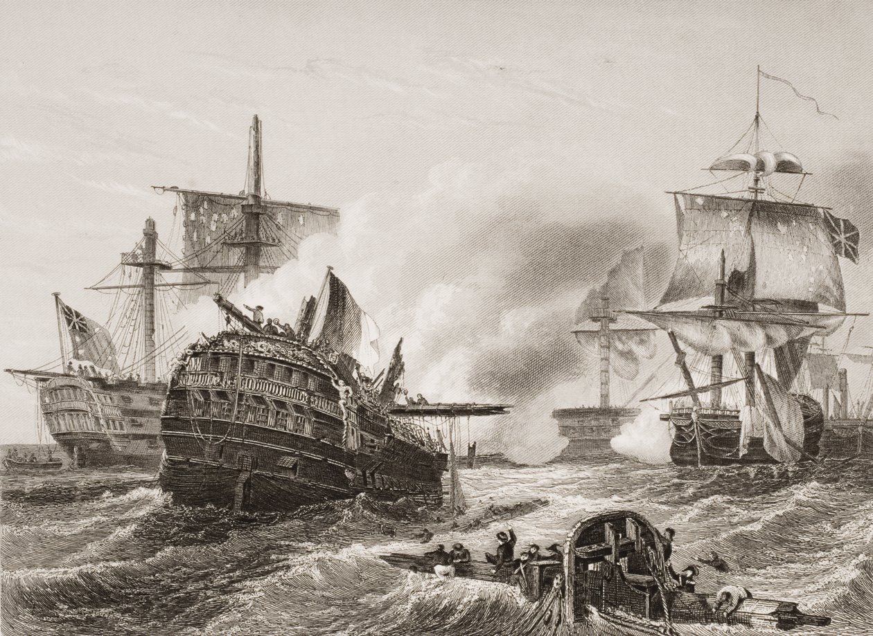 Victoire de Lord Howe sur les Français, illustration de 