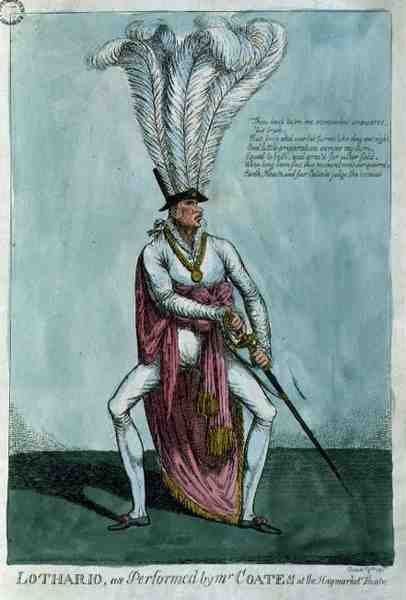 Lothario, interprété par M. Coates au Haymarket Theatre, 9 décembre 1811, pub. par William Holland - English School