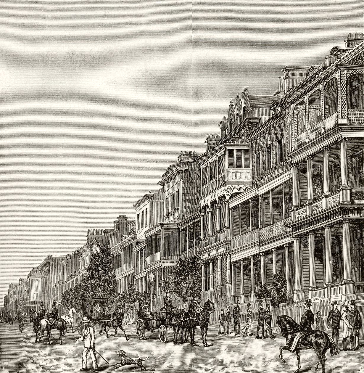 Rue Macquarie, Sydney, vers 1880, de 