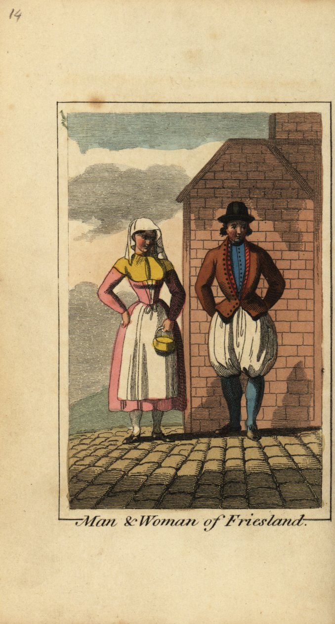 Homme et femme de Frise, Hollande - English School