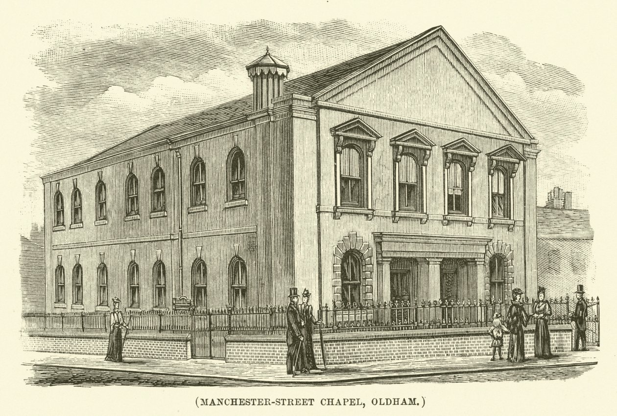 Chapelle de Manchester Street, Oldham (gravure) - English School